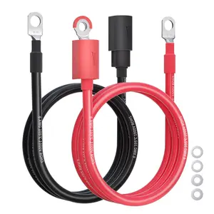 Ampeak 6AWG 3FT Spark-free Safety Battery Inverter Cable Set 3/8" M10