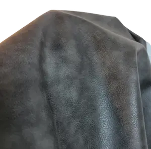 Graphite Gray Antiqued Tumblegrain Faux Vegan leather