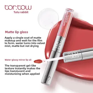 tor.tow Double End Lip Glaze, All Day Matte Lock Hydrating Mirror