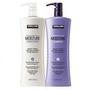 Kirkland Signature Professional Salon Formula Moisture Shampoo & Conditioner Set for All Hair Types 33.8 fl oz Each Nourish Hydrate