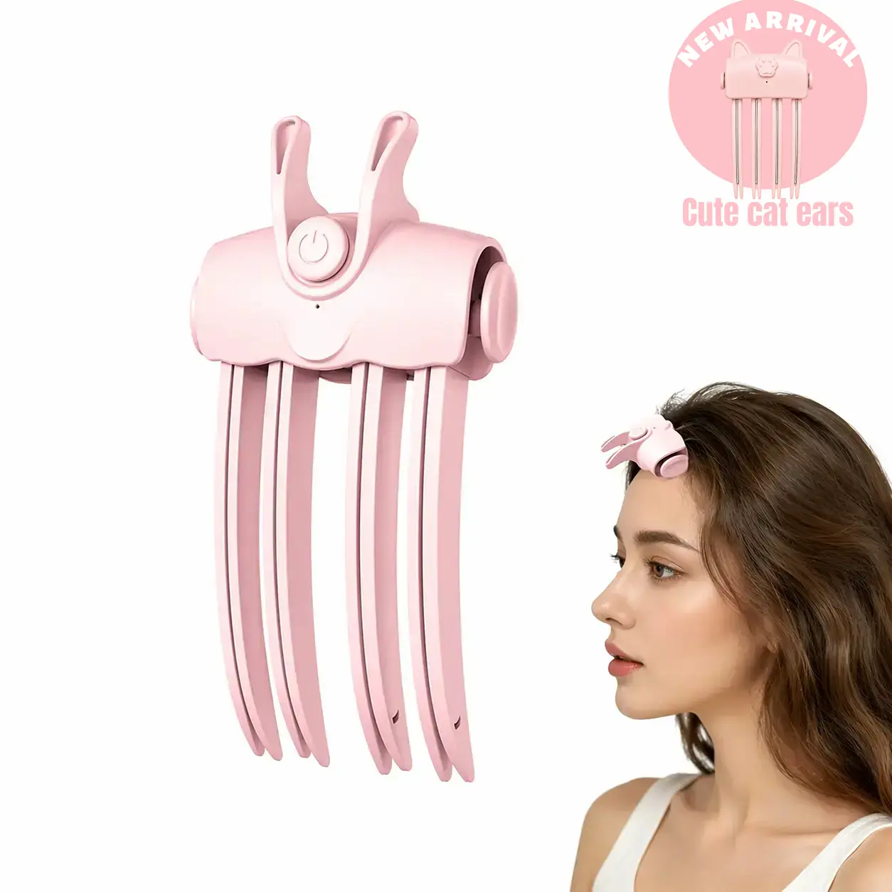 [New Style Live Now]Heated Hair Root Lifter, 2 Temp Settings Portable Rechargeable Root Volumizer Tool for Women, Quick High Root Lift for Limp Thin Fine Hair