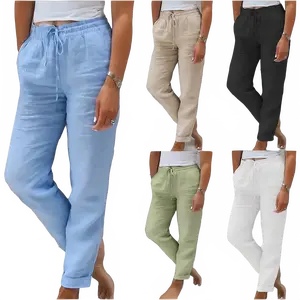 Summer Cotton Linen Pants for Women