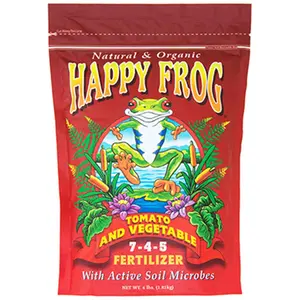 212 MAIN Hydrofarm FX14059 4 lbs. Happy Frog Tomato Garden Soil - Enriched with Fish Meal, Alfalfa Meal, Naturally Occurring Organic Material, Organic Ingredients, Natural Fertilizer for Plant Growth
