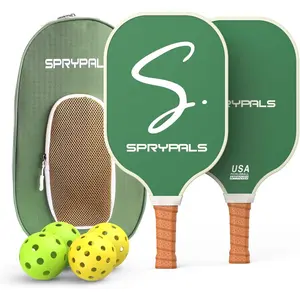 Pickleball Paddles Set of 2, USAPA Approved Pickleball Paddles Fiberglass Face Lightweight Pickleball Rackets with Enhanced PP Honeycomb Core Pickleball Set for Men & Women