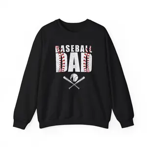 Baseball Dad Father Sticks Ball Sports Supporters Sweatshirt, Baseball Fans Dad Men Christmas Gifts Baseball Lovers Sweatshirt
