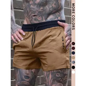 Men's Letter Print Leisure Shorts, Casual Comfy Breathable Athletic Shorts for Summer, Shorts for Men, Men's Bottoms for Daily Wear, Men Shorts, Jogging Shorts, Breathable Fitness Shorts, Summer Sports Shorts