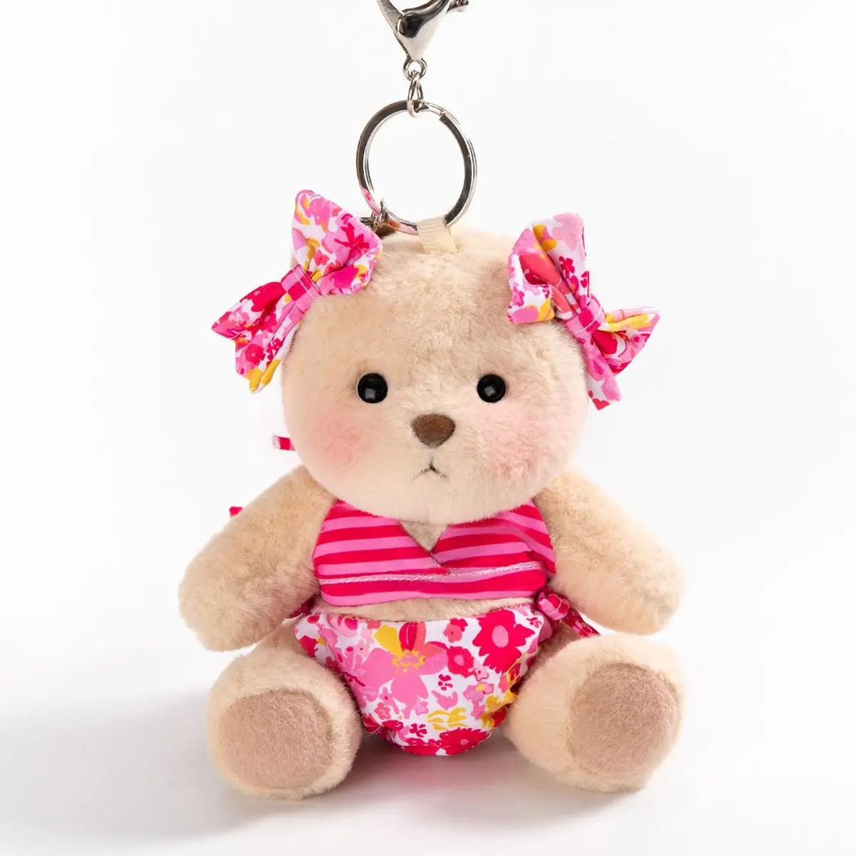 Getahug Pink Paradise Bikini Mini Bear Keychain | 5.9 Inches Plush Bag Charm Stuffed Animal Gift