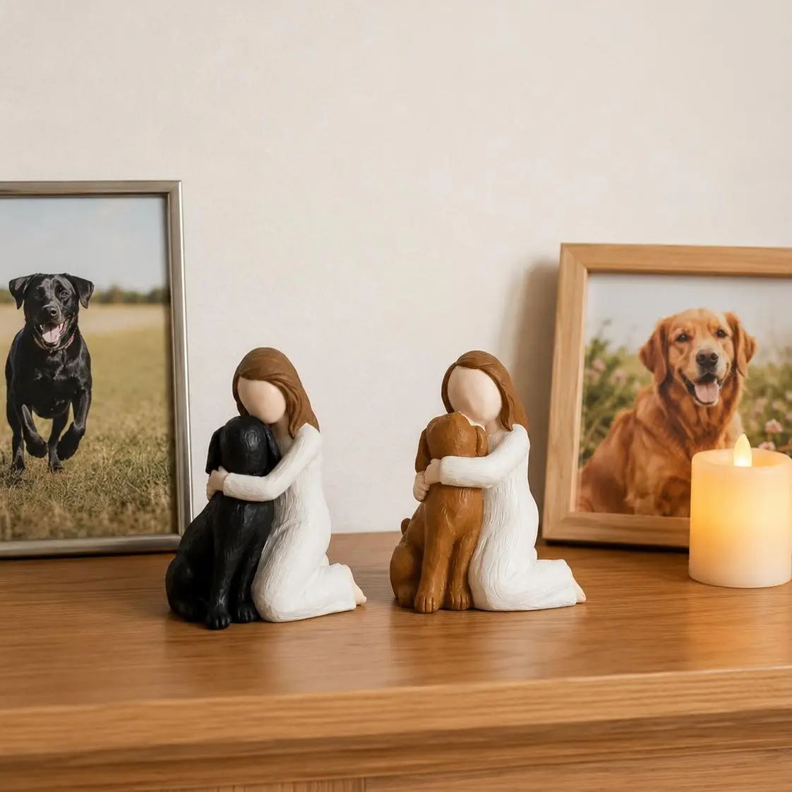 Dog Memorial Ornament Angel Figurine, Heartfelt Keepsake Gift for Dog Lovers, Pet Remembrance Tribute, Sports Event Souvenir, Home Décor Tabletop Display, Thoughtful Presents for Dog Owner Collectible