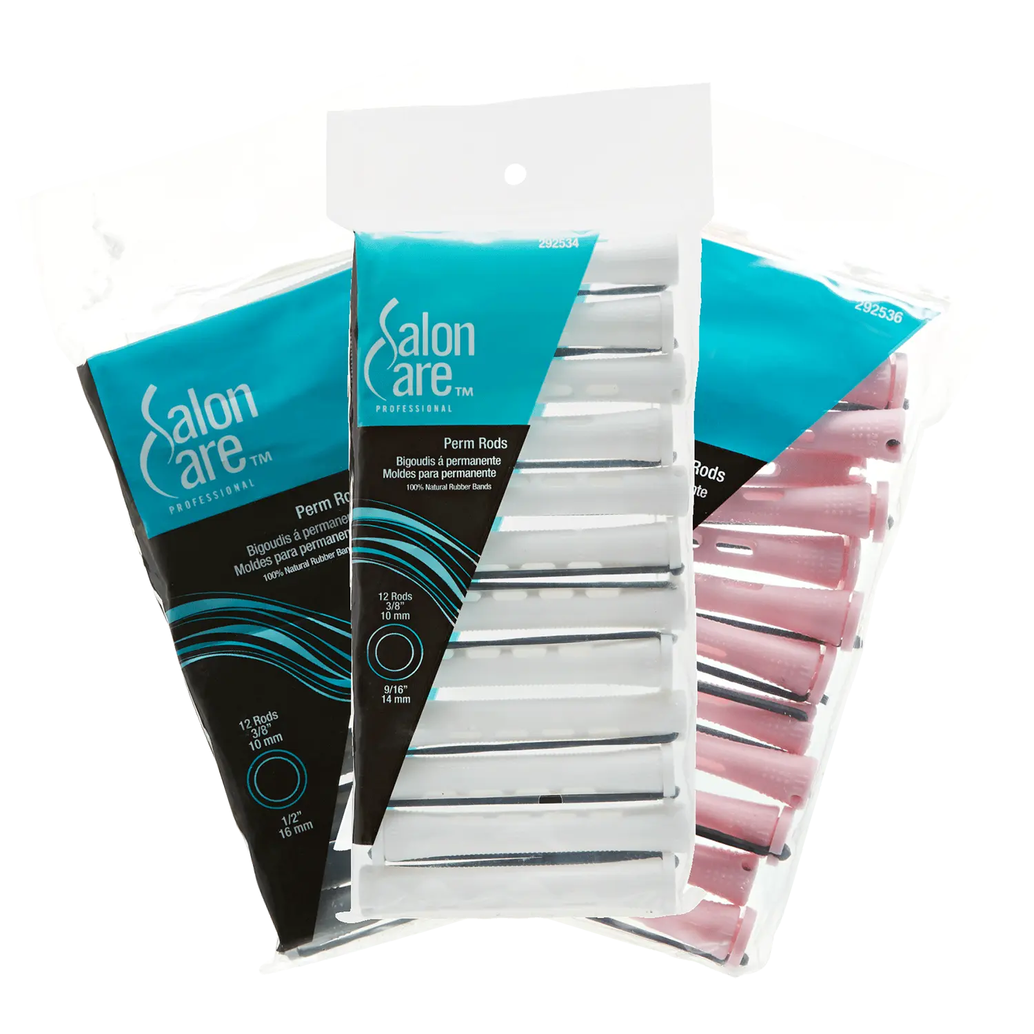 White Long Curved Perm Rods