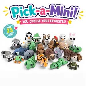 Pick-A-Mini Collectible Figures - Strong Durable 3D Printed Desk Pets (Mix & Match Cute Sensory Toys)