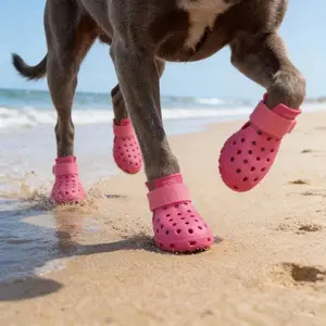Breathable Pet Shoes 4-Pack Set, Non-Slip Outdoor Paw Footwear, Comfortable Wear-Resistant Paw Protector Boots, All-Season Daily Walking Pet Supplies