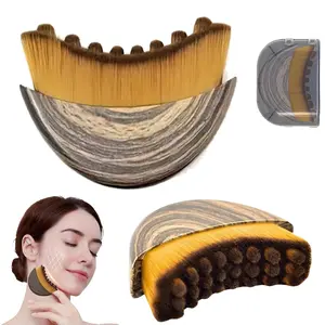 Lymphatic Contour Face Brush, Dry Brushing Face Brush, Lymphatic Drainage Massager for Face, Chin & Jawline Sculpting, Facial Cleanser Brush, Ergonomically Designed Massage Brush