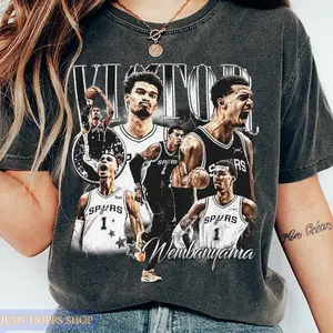 Victor Wembanyama Bootleg 90s Basketball Shirt, Wemby Basketball Gift, Funny Basketball Gift Unisex