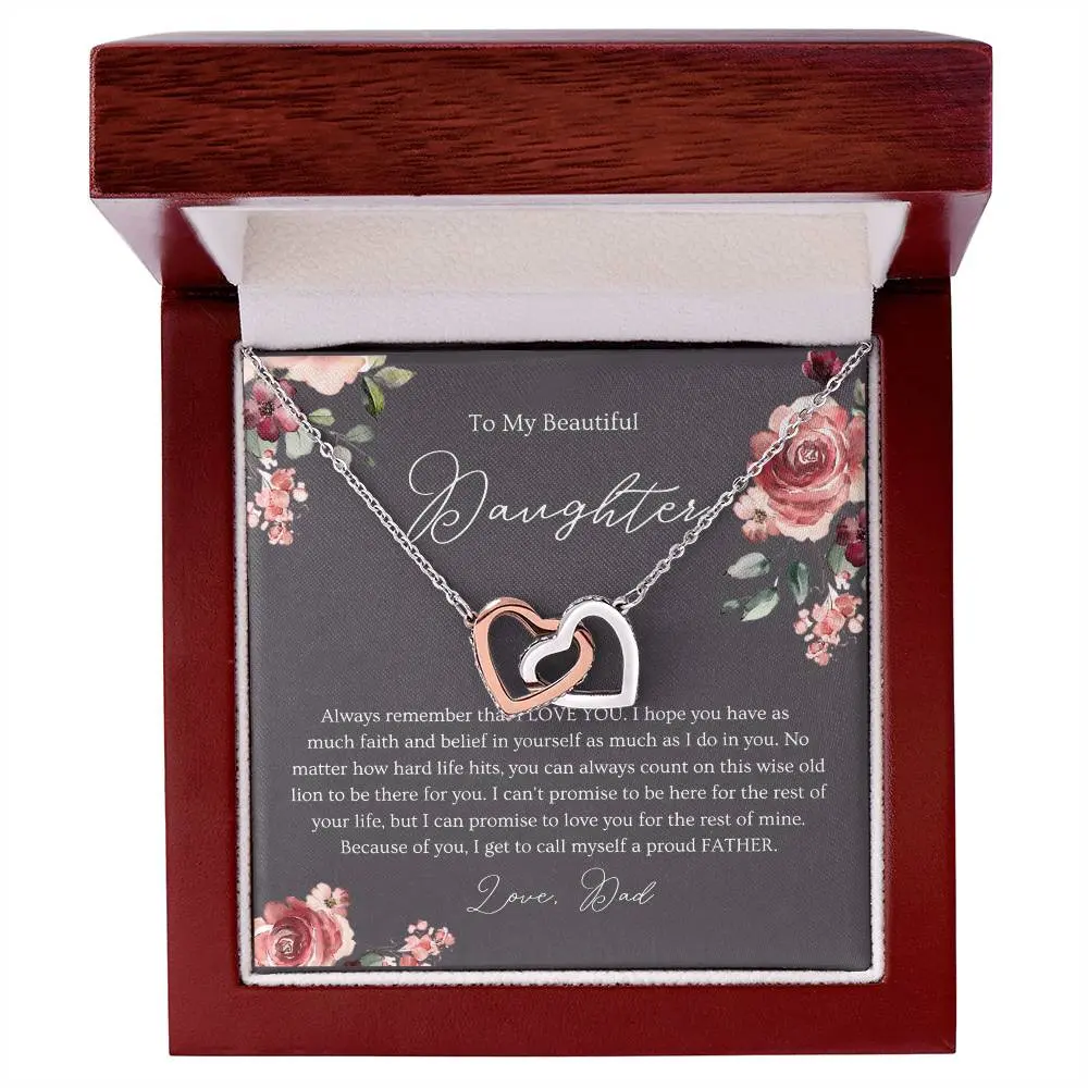 From Dad, To My Wonderful Daughter: A Heartfelt Pendant Reflecting the Bond, Lessons, and Pride That Make You Unique