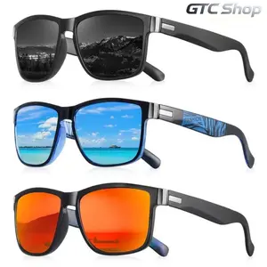 3-Pack Full Rim Vintage Square Polarized Sunglasses for Men & Women, UV400 Protection Classic Retro Shades, Trendy Eyewear for Driving Beach Daily Wear summerwins