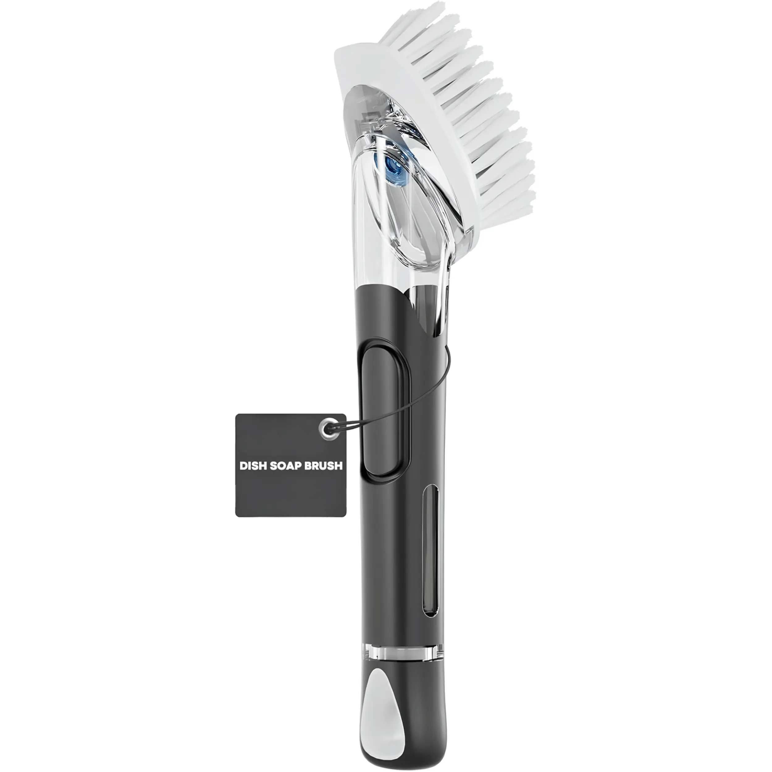 Soap Dispensing Dish Brush with Refillable Soap Dispenser Handle Non Scratch Kitchen Scrubber & Heavy Duty Dish Wand with Built In Scraper for Cleaning Dishes, Pots, Pans, Sinks, Cookware & Kitchen Essentials
