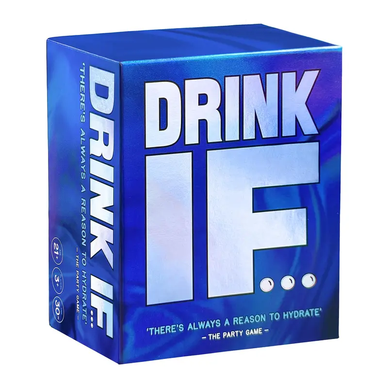 Drink IF... Adult Drinking Party Game - 600 Hilarious Questions for Friends to get You Buzzed & Drunk - Cards for Ice Breakers, White Elephant Gifts, Christmas Stocking Stuffers & Board Games Night