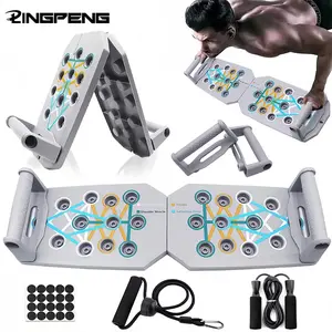 Portable Multifunctional Push-Up Board Set, Push Up Bar, Foldable Fitness Equipment for Chest Abdomen Arms Back Training, Home Gym Strength Training Device