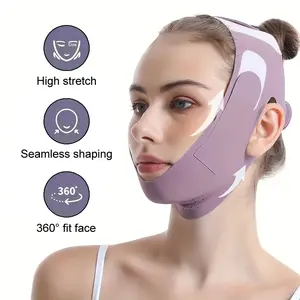 1PCS Breathable V Line Face Lifting Strap -Sleeping Mask Strap for Women - Chin and Cheek Lifting Bandage for V Face Lift -Firming and Contouring V Shape Lift Enhance Skin Elasticity Reduce