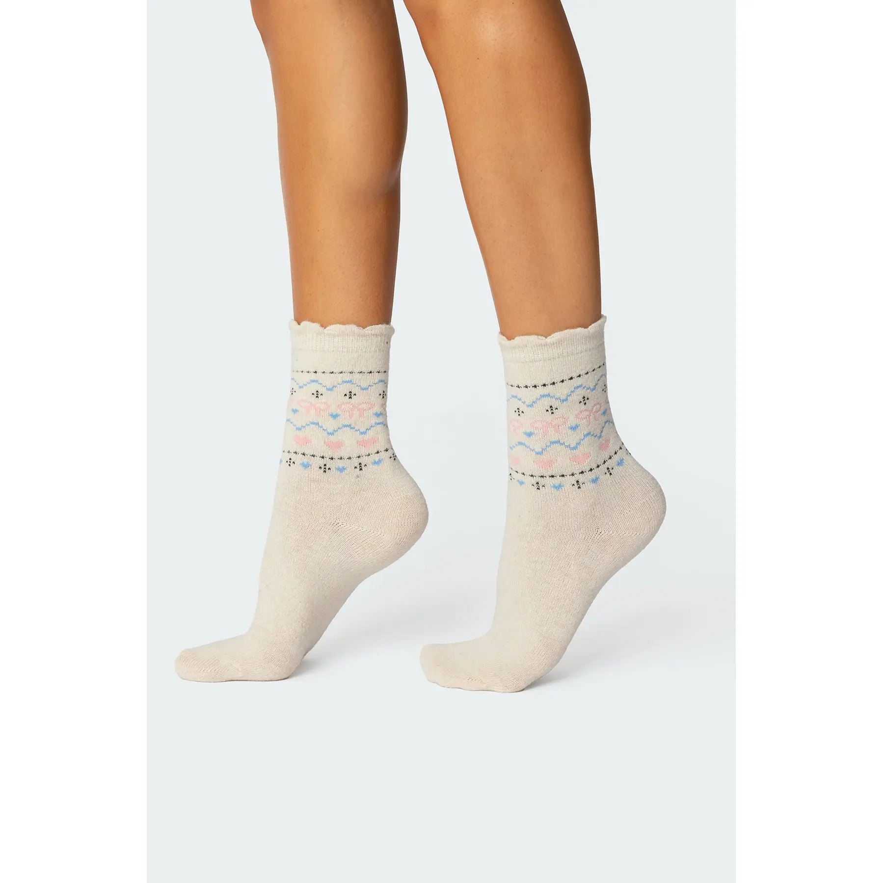 Bow & Heart Socks