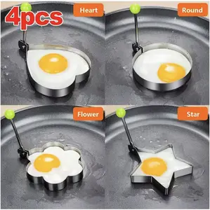 Stainless Steel Fried Egg Mold Shape Gadget - Kitchen Utensils for Egg Fried Dishes