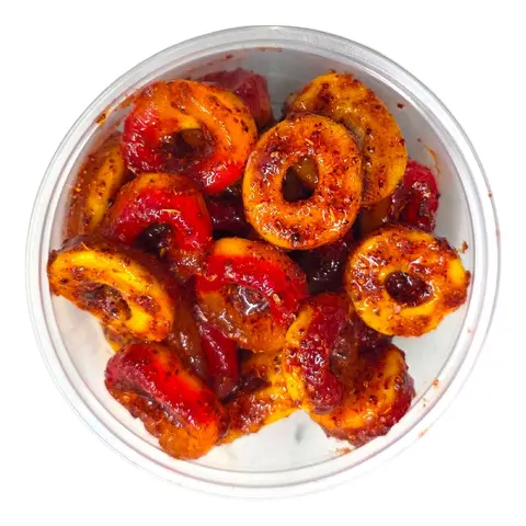Eshopx Peach Rings Enchilados in 8 oz Deli Containers  Snack