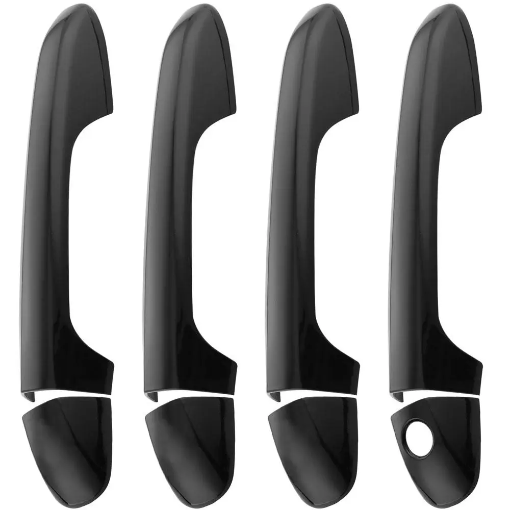 4 Pcs Vehicle-Specific Gloss Black Door Handle Covers Trim for Toyota Tacoma Front/Rear Doors, Direct Fit with Double Side Tape