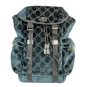 Pre-owned GUCCI velvet Backpacks GG Logo Backpack
