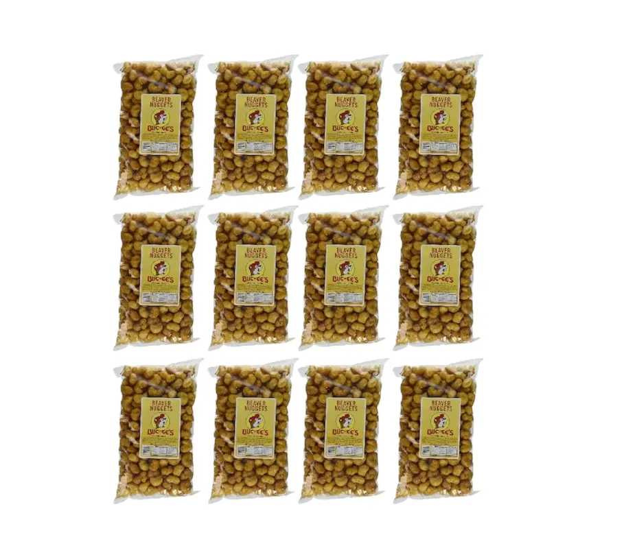 Pack of 12 Buc-ee's Famous Beaver Nuggets Sweet Corn Puff Snacks, 13 Ounces e/a (Pack of 12), Snacks with Sweet Coated Bites and Crunchy Texture, Light and Airy Crisps
