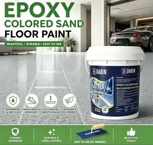 Epoxy Color Sand Floor Paint Marble Effect Easy Construction Garage Home Office