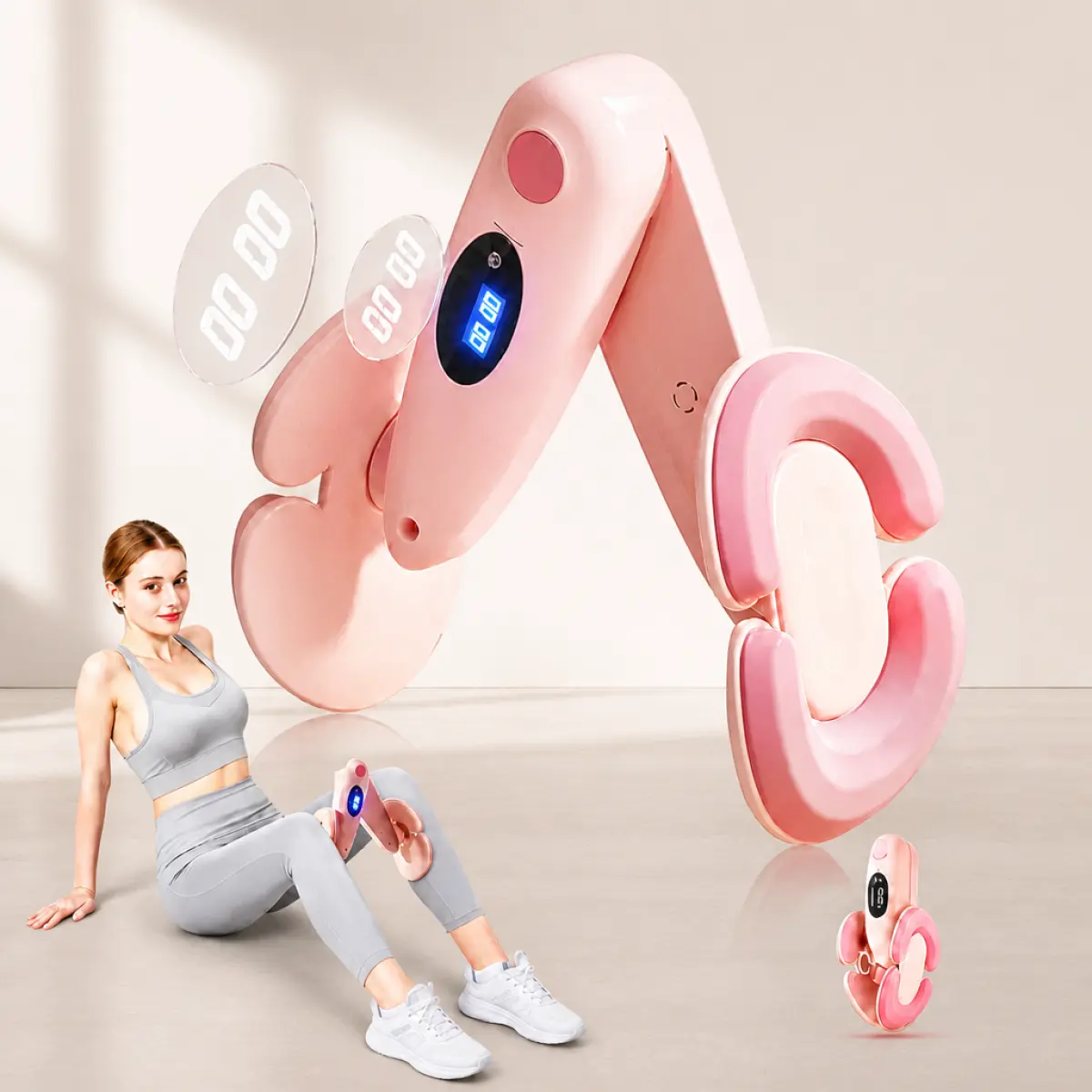 Home Gym Workout Equipment, Adjustable Resistance Leg Exercise Trainer with 360° Rotatable Design, Portable Fitness Tool for Lower Body Training, Yoga Pilates Exercise Gear, Inner Thigh & Glute Workouts campingessentials homeessentials