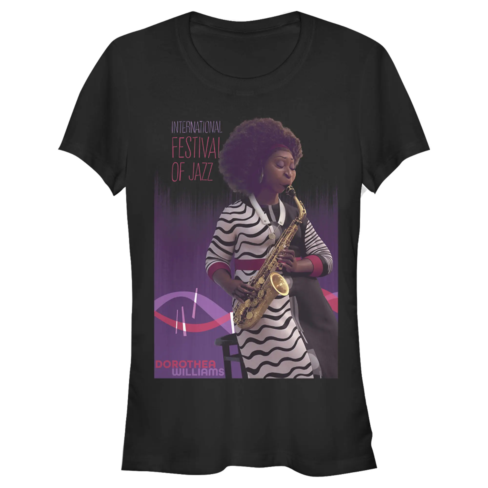 Juniors Womens Soul Dorothea on Saxophone T-Shirt
