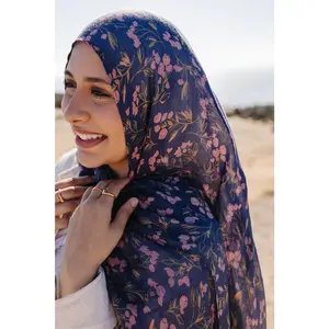 Bamboo Woven Printed Hijab - Flower Field