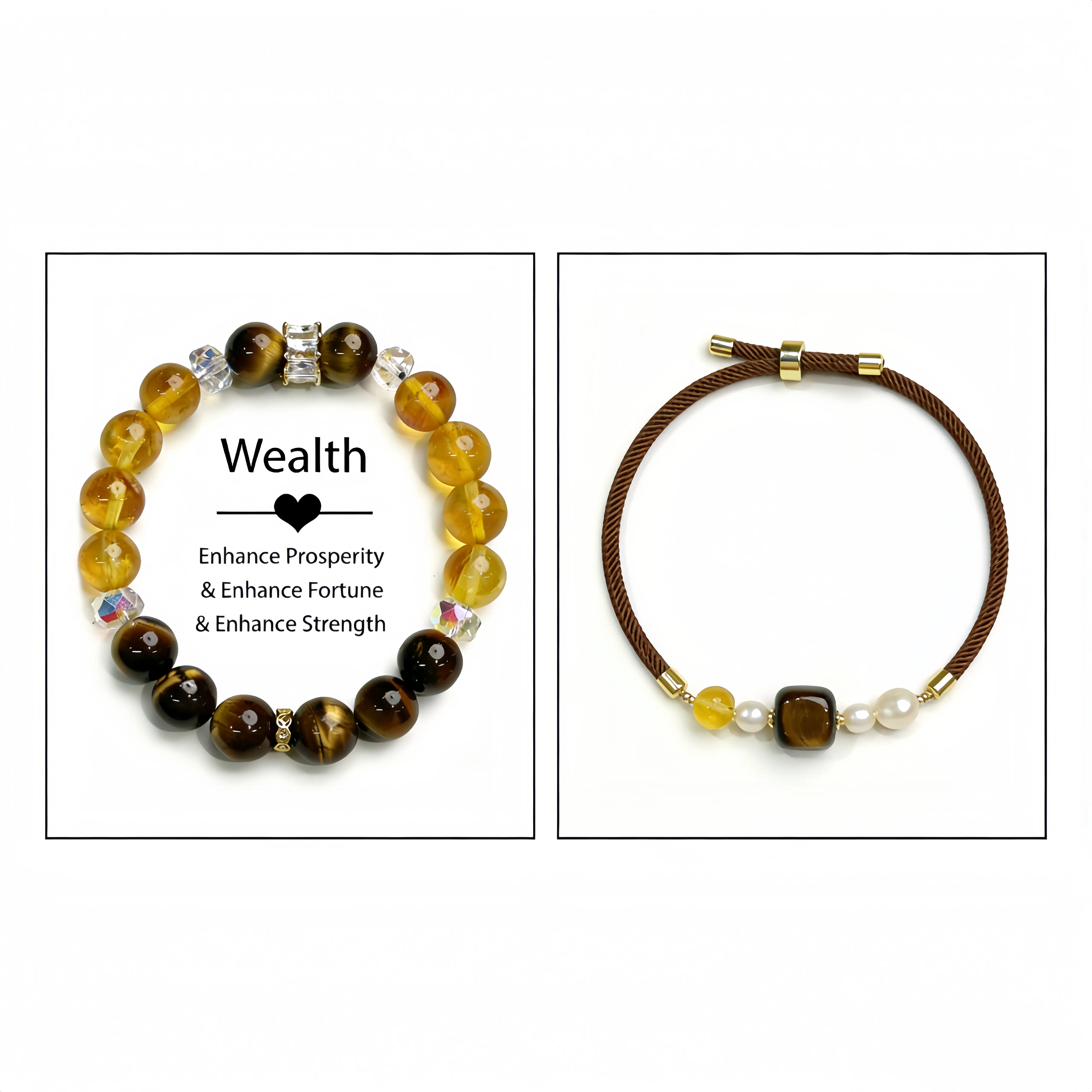 Wealth Tiger Eye Pendant & Bracelet Set Special Of