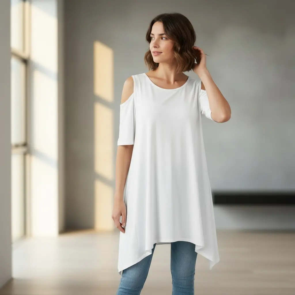 Azules Cold Shoulder Top