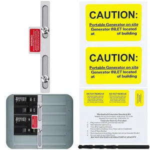 Generator Interlock Kit Compatible with Eaton Cutler Hammer BR Series 100A and 125 Amp Panels with Adjacent Main and Branch Breakers, Horizontal Generator Interlock Kit