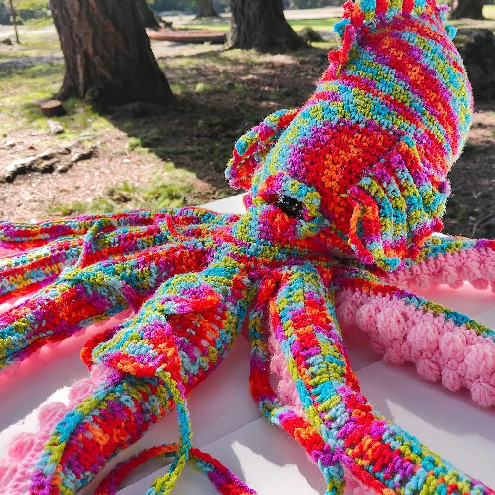 Giant Kraken Octopus Plushie  Custom Handmade Crochet Sea Monster | Message Me for Custom Colors