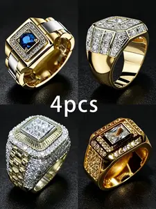 Men wide band ring set；stackable fashion rings；bold punk men rings；gift for boyfriend dad；Valentine Father's Day jewelry；carnival music festival accessories
