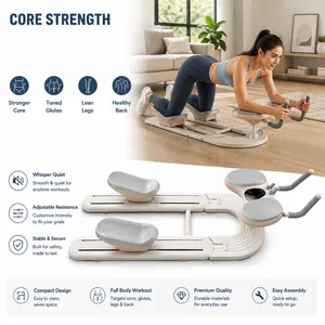 Foldable Crawling Exercise Equipment - Smooth Glide Mechanism, Ergonomic Handle Stretcher, Compact Home Gym Gear for Core Stability & Spine Health (Indoor Daily Fitness Use)
