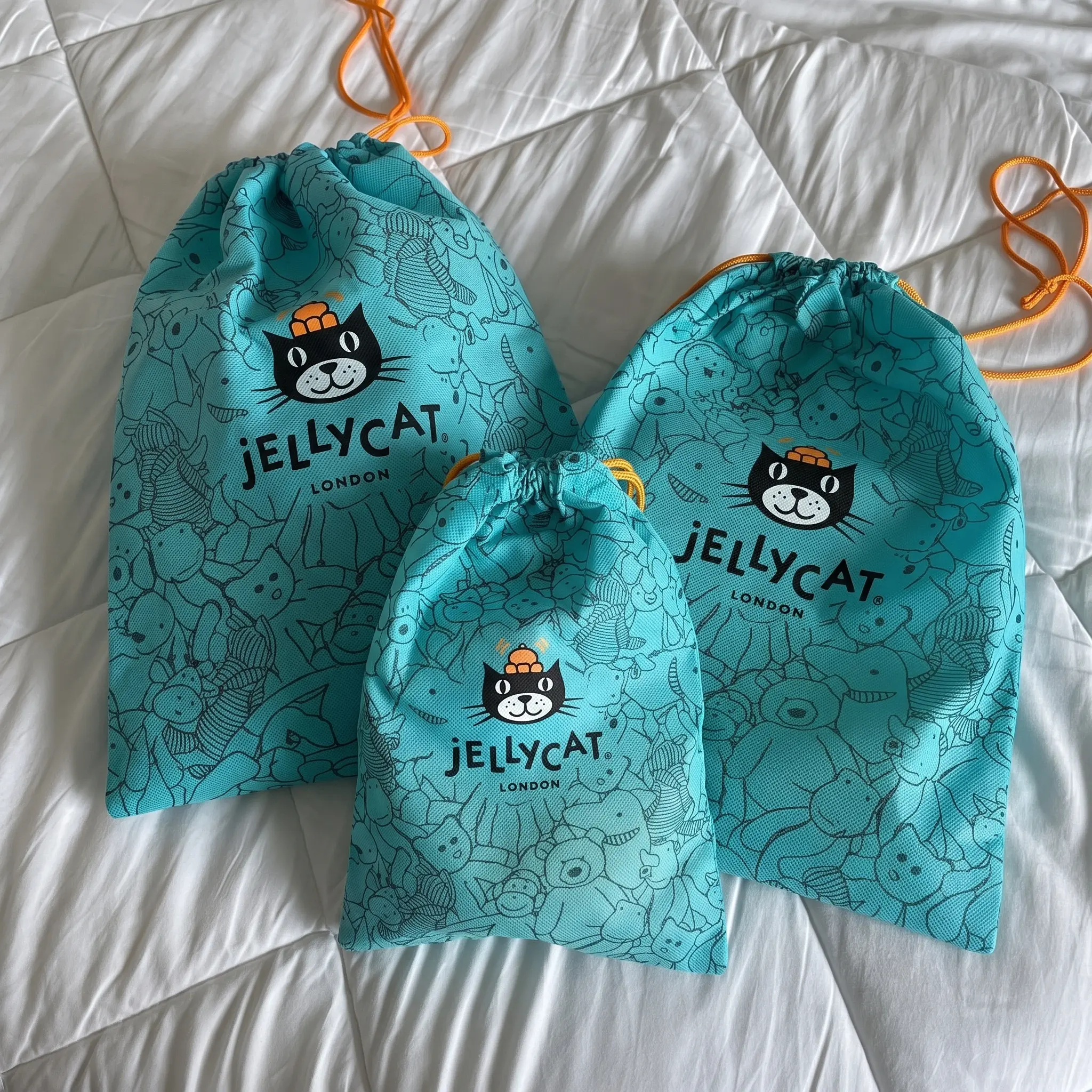 Jelly Cat Plushies Dust Bag, Unisex Plain Keychain Accessory for Storing Keychains