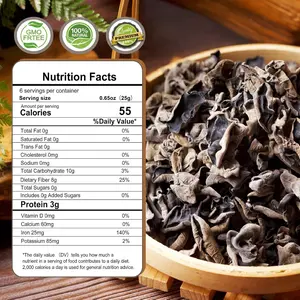 5.29oz Dried Black Fungus – Premium Wood Ear Mushrooms, All-Natural, Vegan, Gluten-Free, Ideal for Asian Cuisine, Stir-Fries, Soups, Salads, Cold Dishes