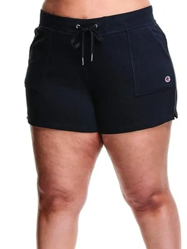 Champion Women's Plus Size Shorts French Terry Shorts, Comfortable Plus Size Gym Shorts for Women