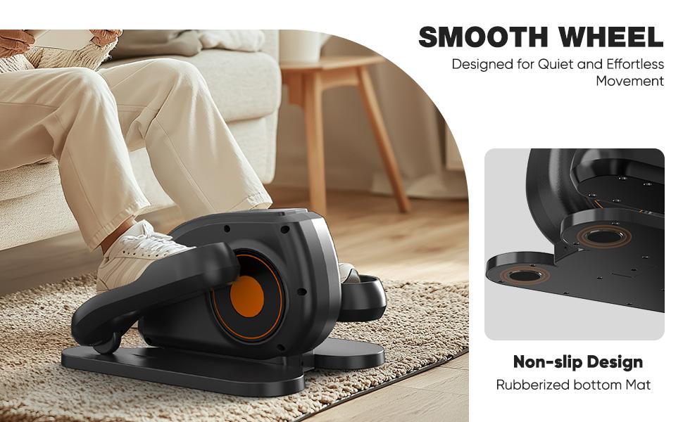 【Deal】Sweet Furniture Under-Desk Elliptical Machine Mini Elliptical Compact & Quiet with Adjustable Speed LED Display Portable Fitness Solution