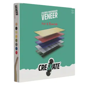 Colored Fingerboard Veneer Pack for 6 Boards - Dyed Maple Veneer Pack and Foam Tape by CRESKATE