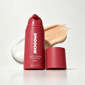 2026 Smooche Color Changing Foundation - Skin Tone Adapting Liquid Foundation for Women Self Adjusting Natural Finish Blurs Imperfections & Fine Lines SPF 15 All Skin Types