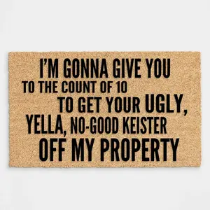 Home Alone Doormat with Funny Christmas Quote Unique Flocking Resistant to Elements Cleans Shoes Perfect for Any Entryway