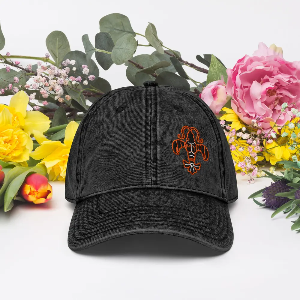 Crawfish Vintage Cotton Twill SPICY Cap - Classic Design with Spicy Texture