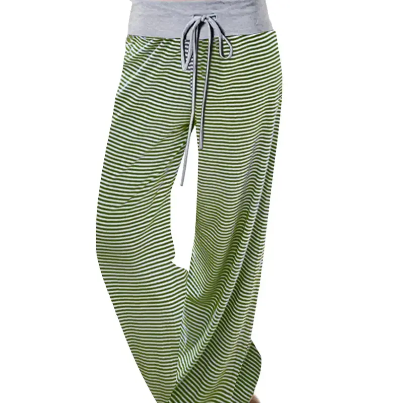Women's Striped Print  Pants, Casual Comfy Wide Leg Trousers for Daily Wear, Ladies Bottoms for All Seasons, Casual Fashion Bottoms, Casual Basic Bottoms, Womenswear