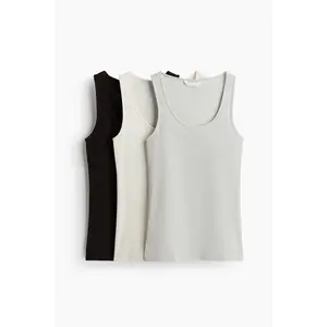 H&M 3-pack ribbed vest tops