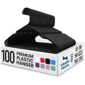 Utopia Home Versatile Space-Saving Hangers – Heavy-Duty Plastic Clothes Organizer for Efficient Home Storage & Hanging Solutions